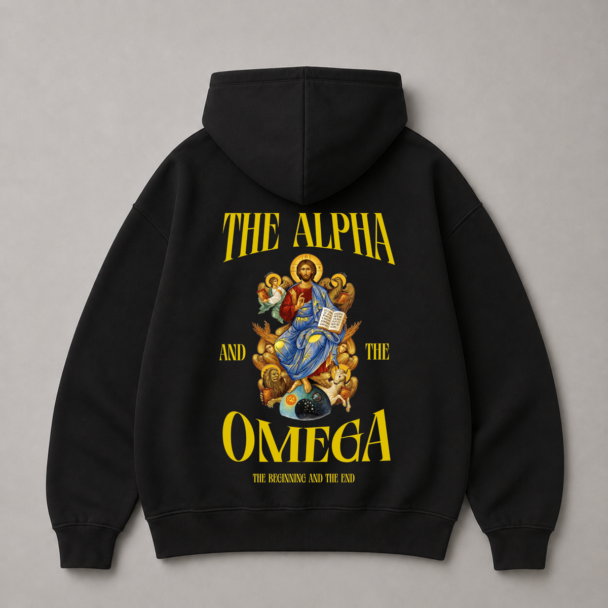 "A AND O" OVERSIZED HOODIE