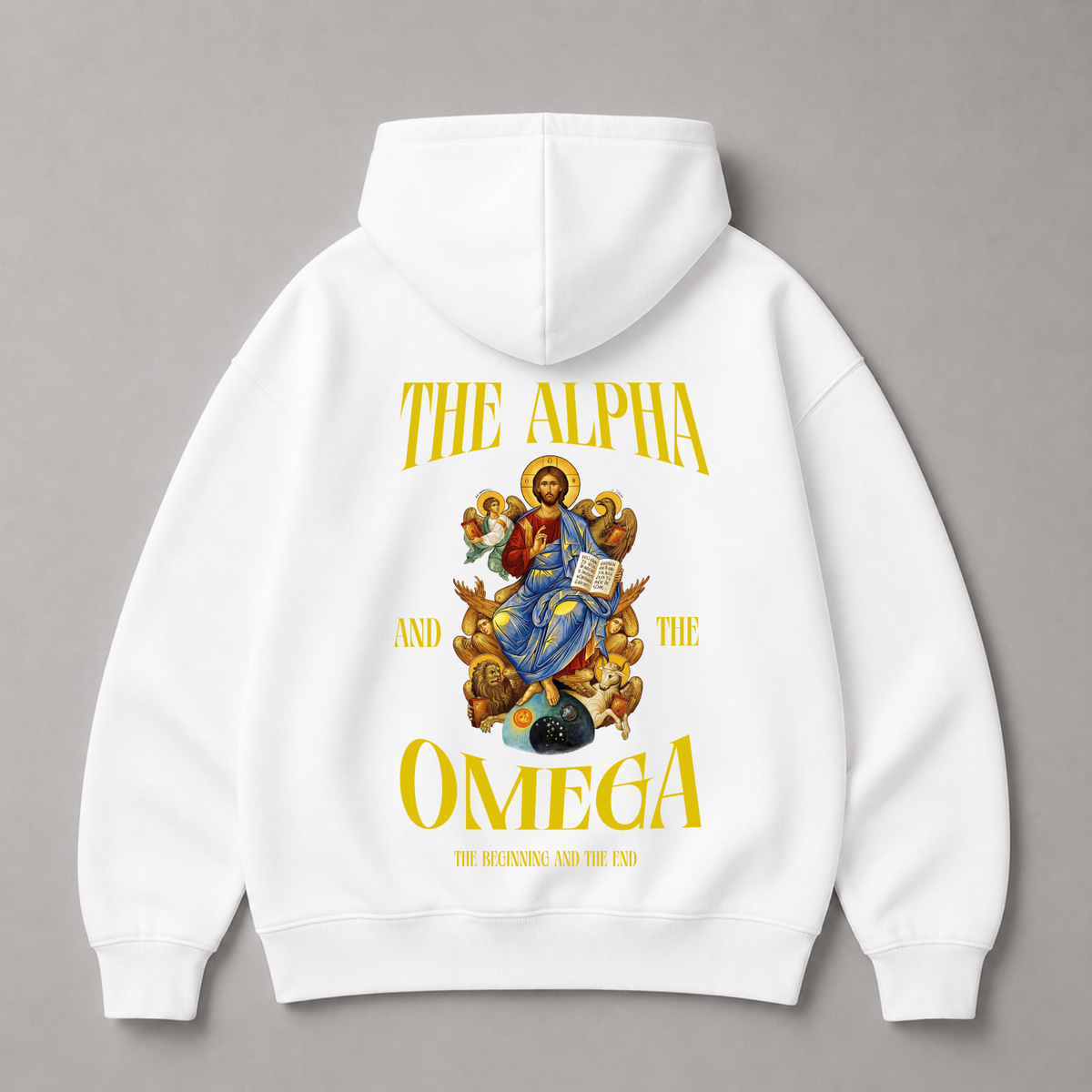 "A AND O" OVERSIZED HOODIE