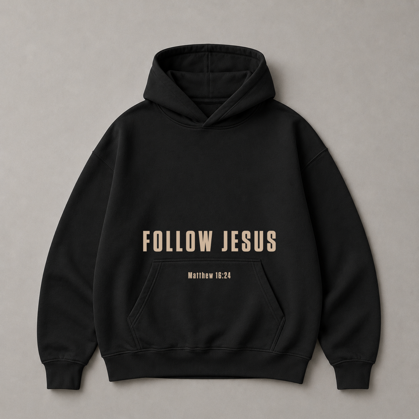 "FOLLOW JESUS" OVERSIZED HOODIE