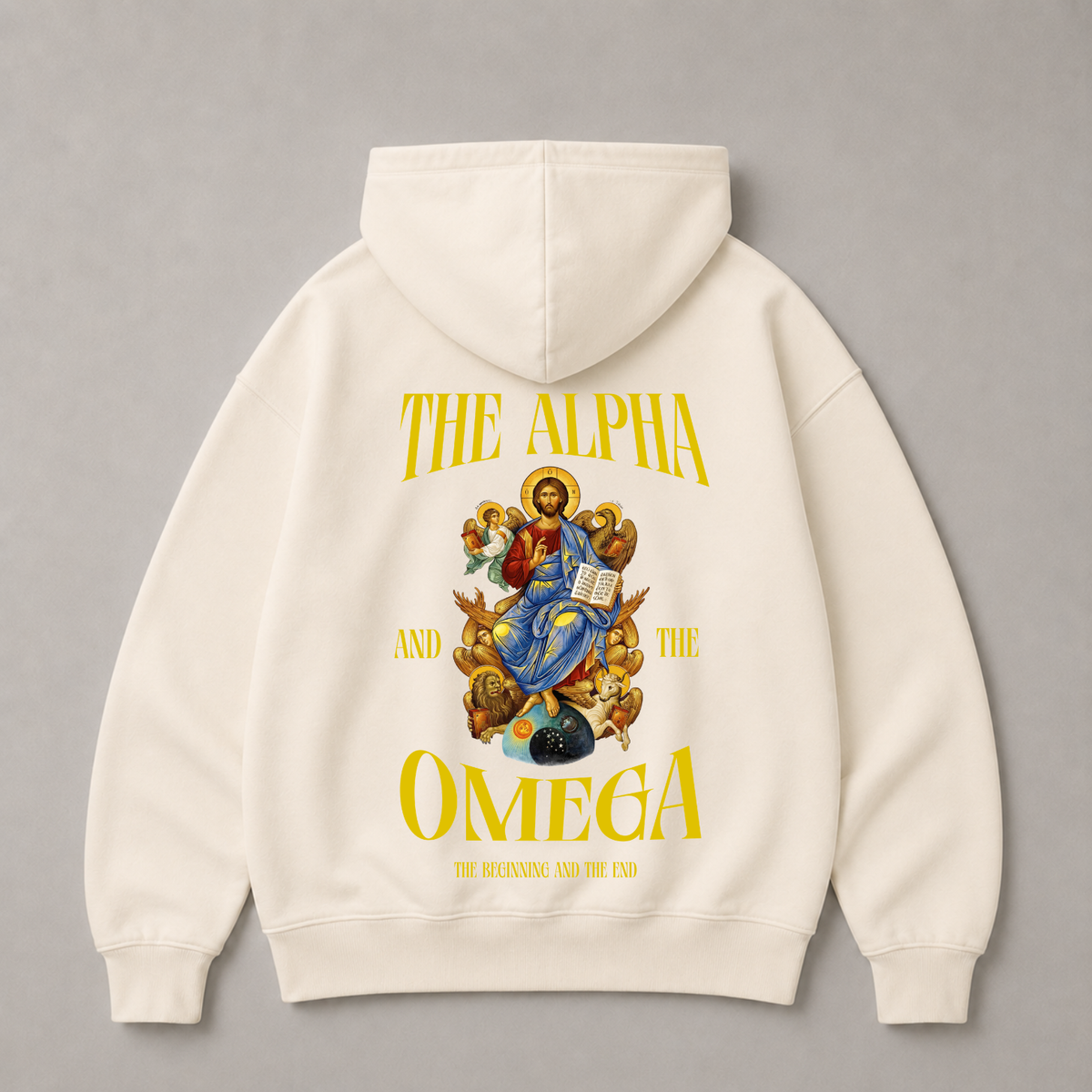 "A AND O" OVERSIZED HOODIE