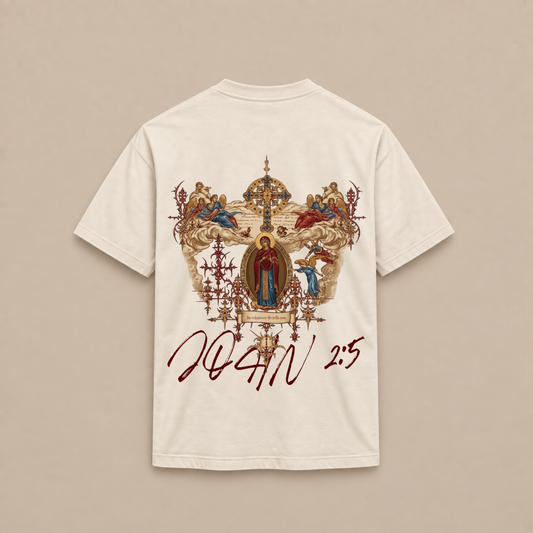 "HOLY MOTHER MARY / JOHN 2:5" PREMIUM SHIRT