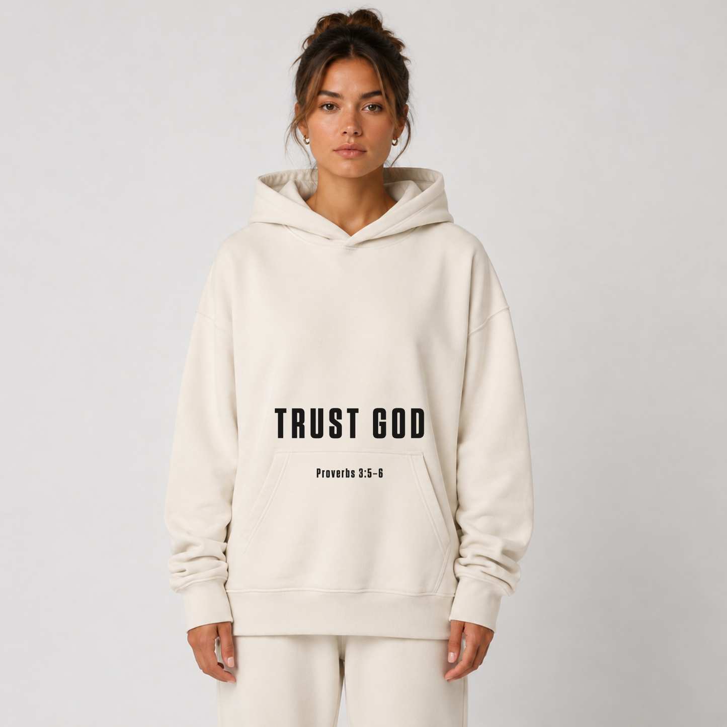 "TRUST GOD" OVERSIZED HOODIE