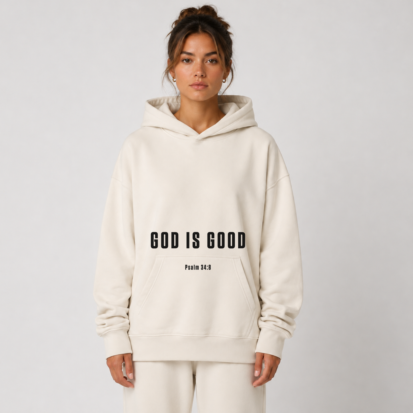 "GOD IS GOOD" OVERSIZED HOODIE
