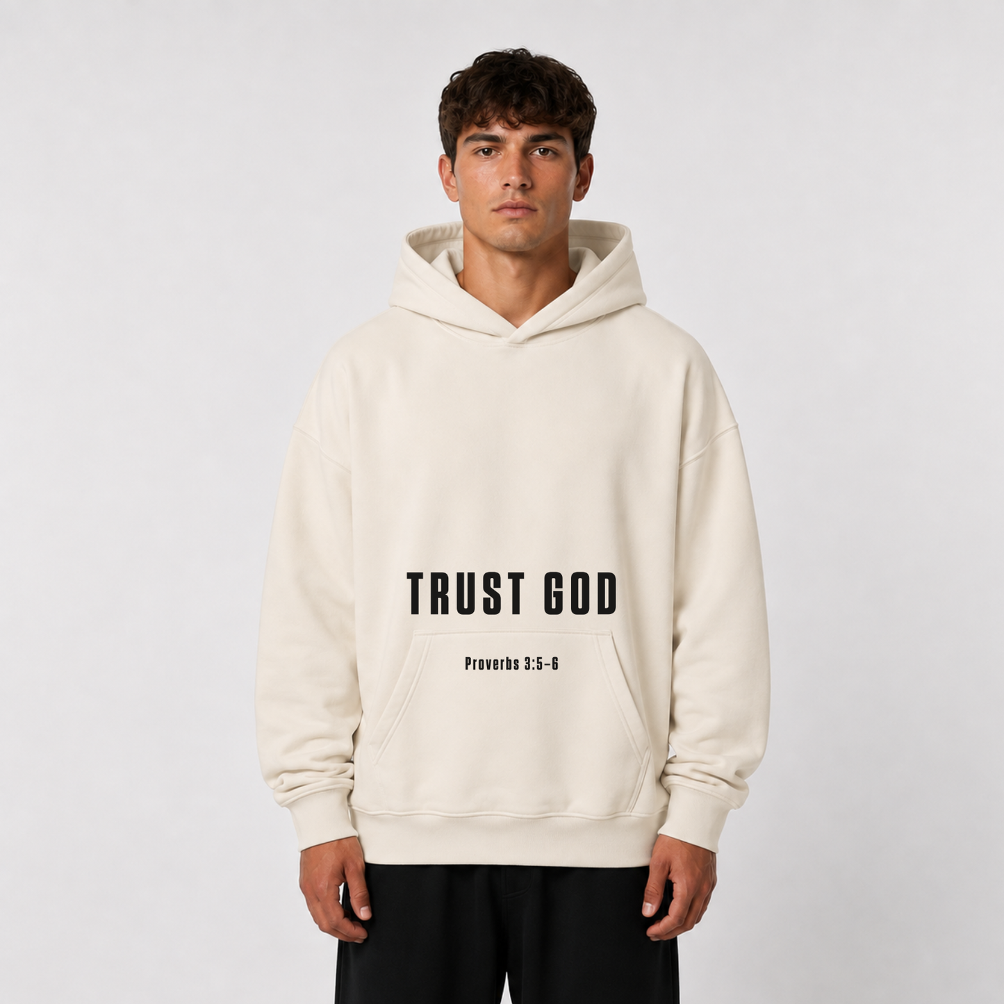 "TRUST GOD" OVERSIZED HOODIE