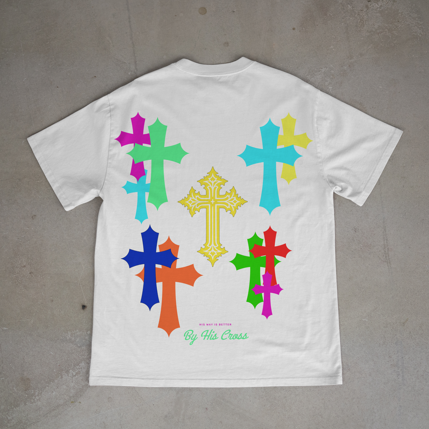 "BY HIS CROSS" OVERSIZED SHIRT