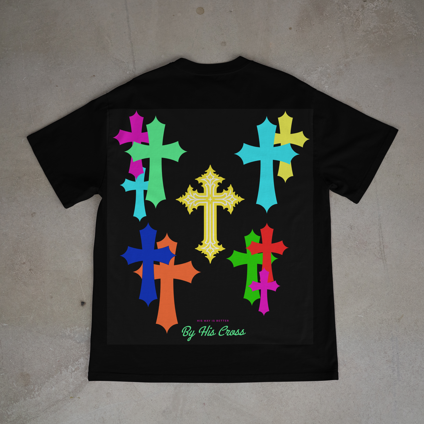"BY HIS CROSS" OVERSIZED SHIRT