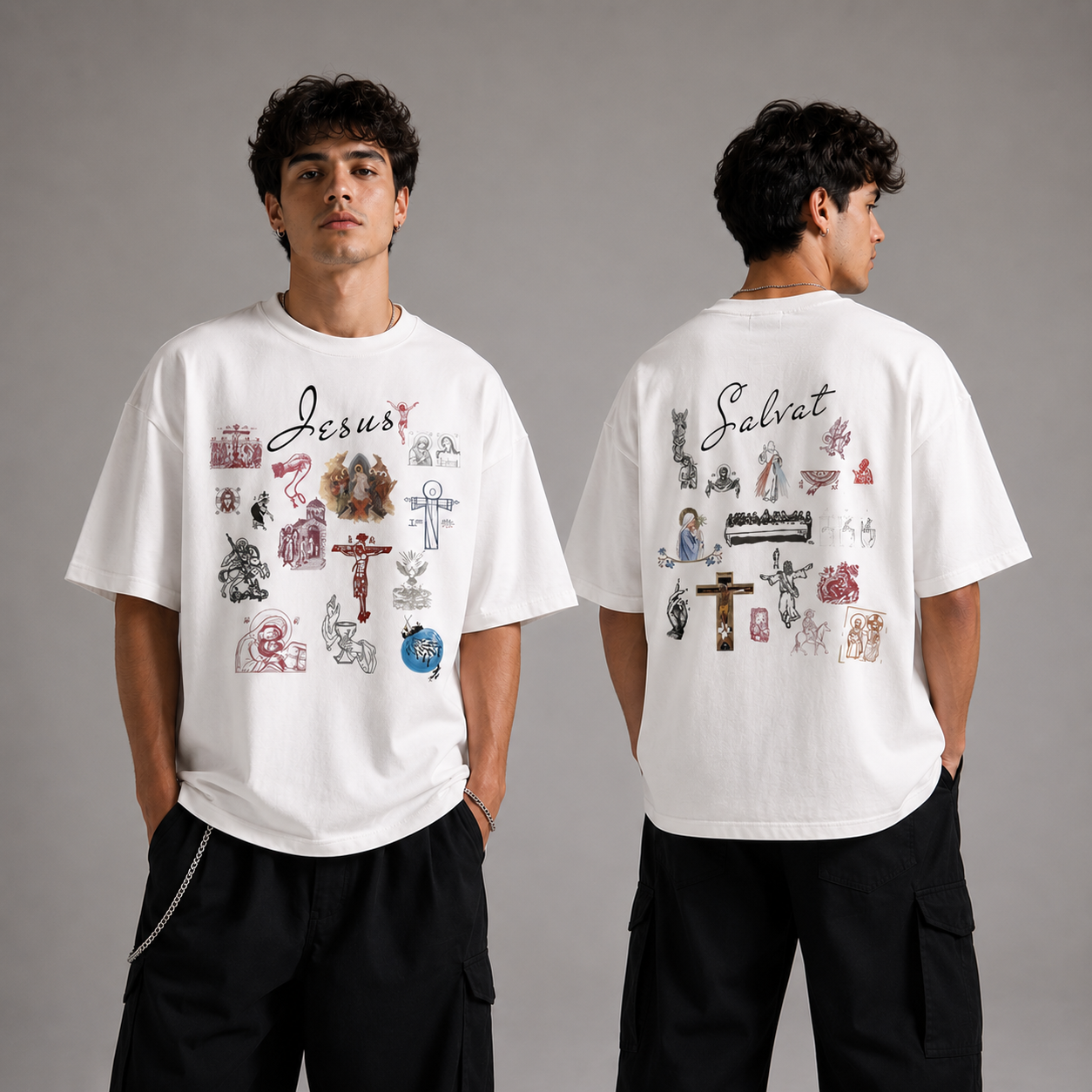 "IESUS SALVAT" OVERSIZED SHIRT