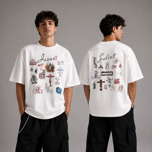 "IESUS SALVAT" OVERSIZED SHIRT