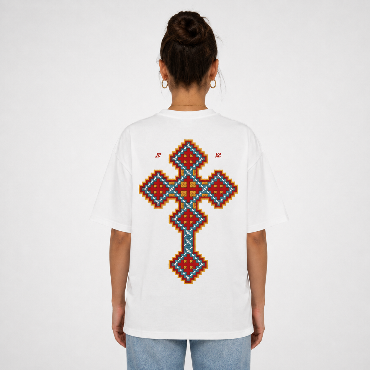 "CHRIST CROSS" OVERSIZED SHIRT