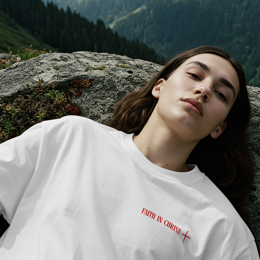 "FAITH IN CHRIST" OVERSIZED SHIRT