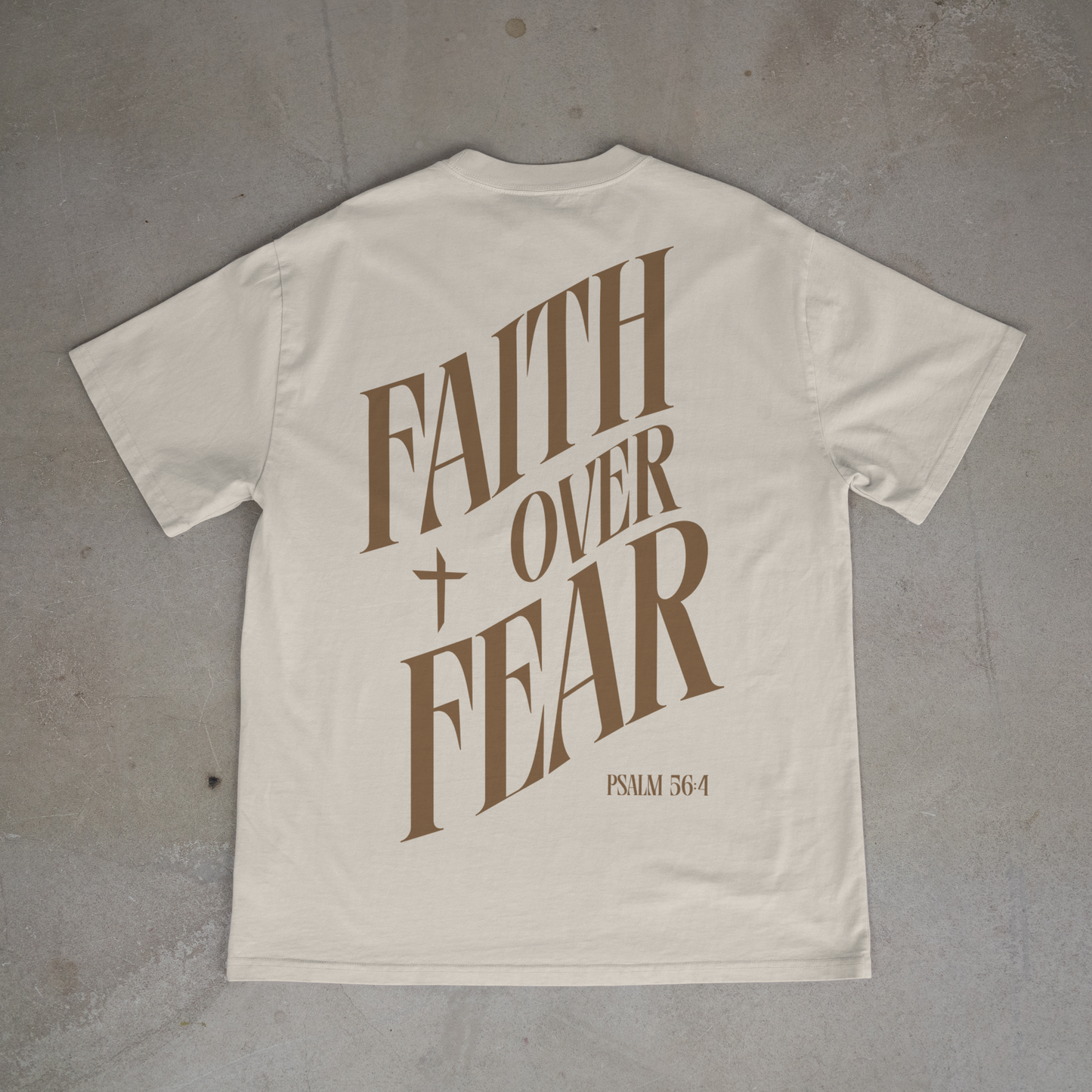 "FAITH OVER FEAR" OVERSIZED SHIRT