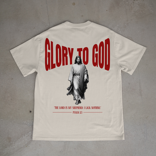 "GLORY TO GOD" OVERSIZED SHIRT