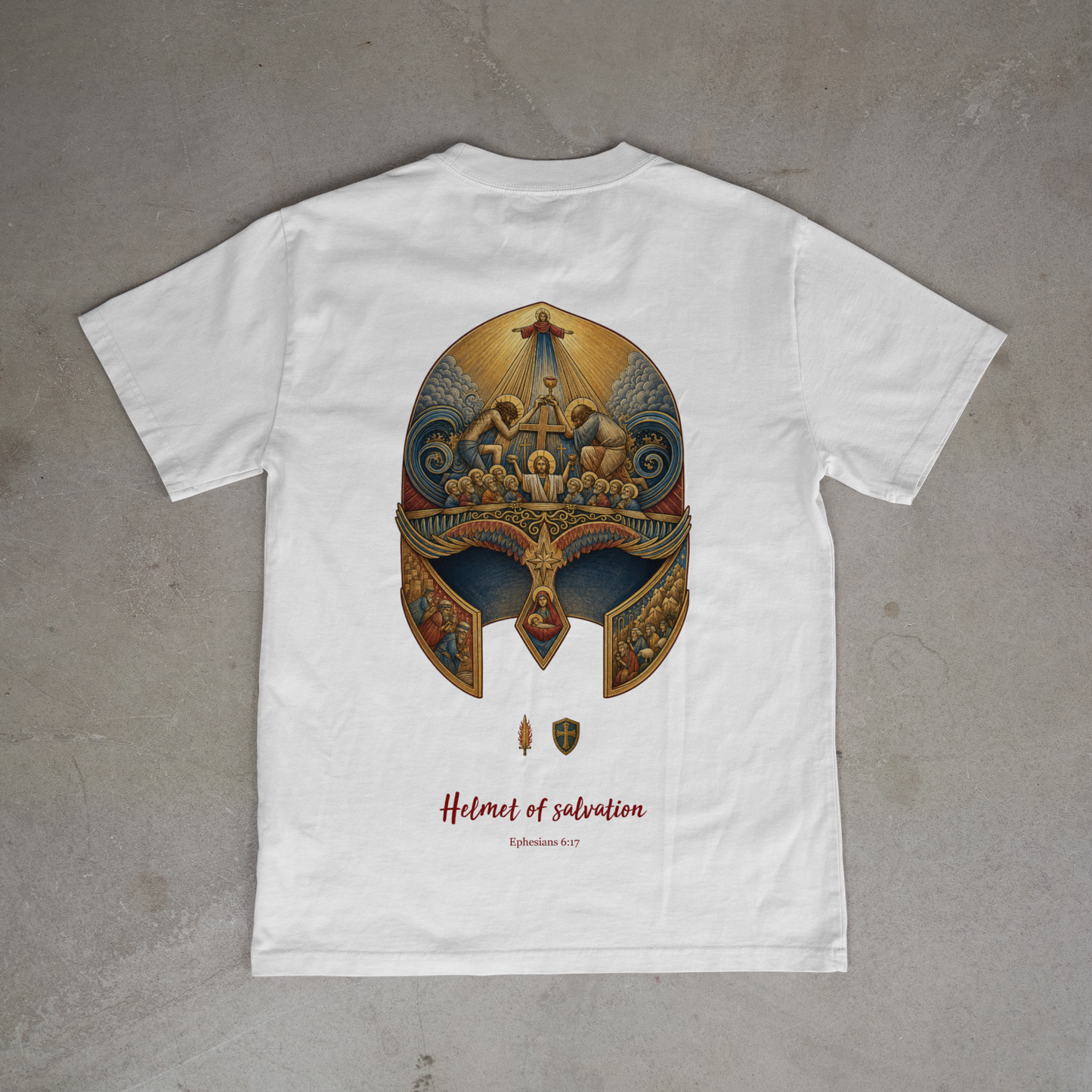 "HELMET OF SALVATION" OVERSIZED SHIRT