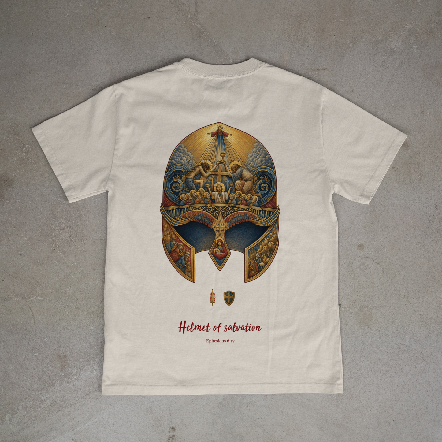 "HELMET OF SALVATION" OVERSIZED SHIRT