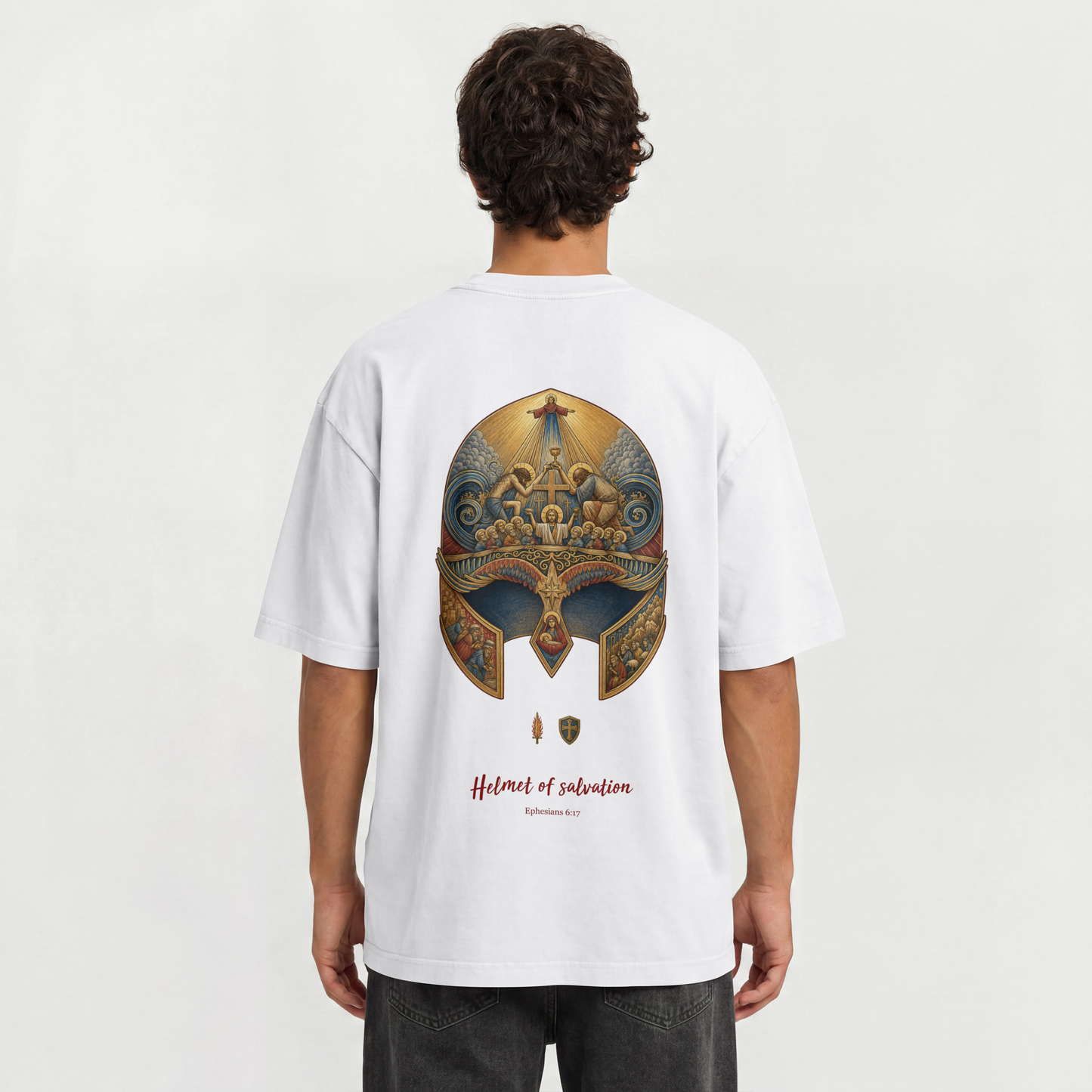 "HELMET OF SALVATION" OVERSIZED SHIRT
