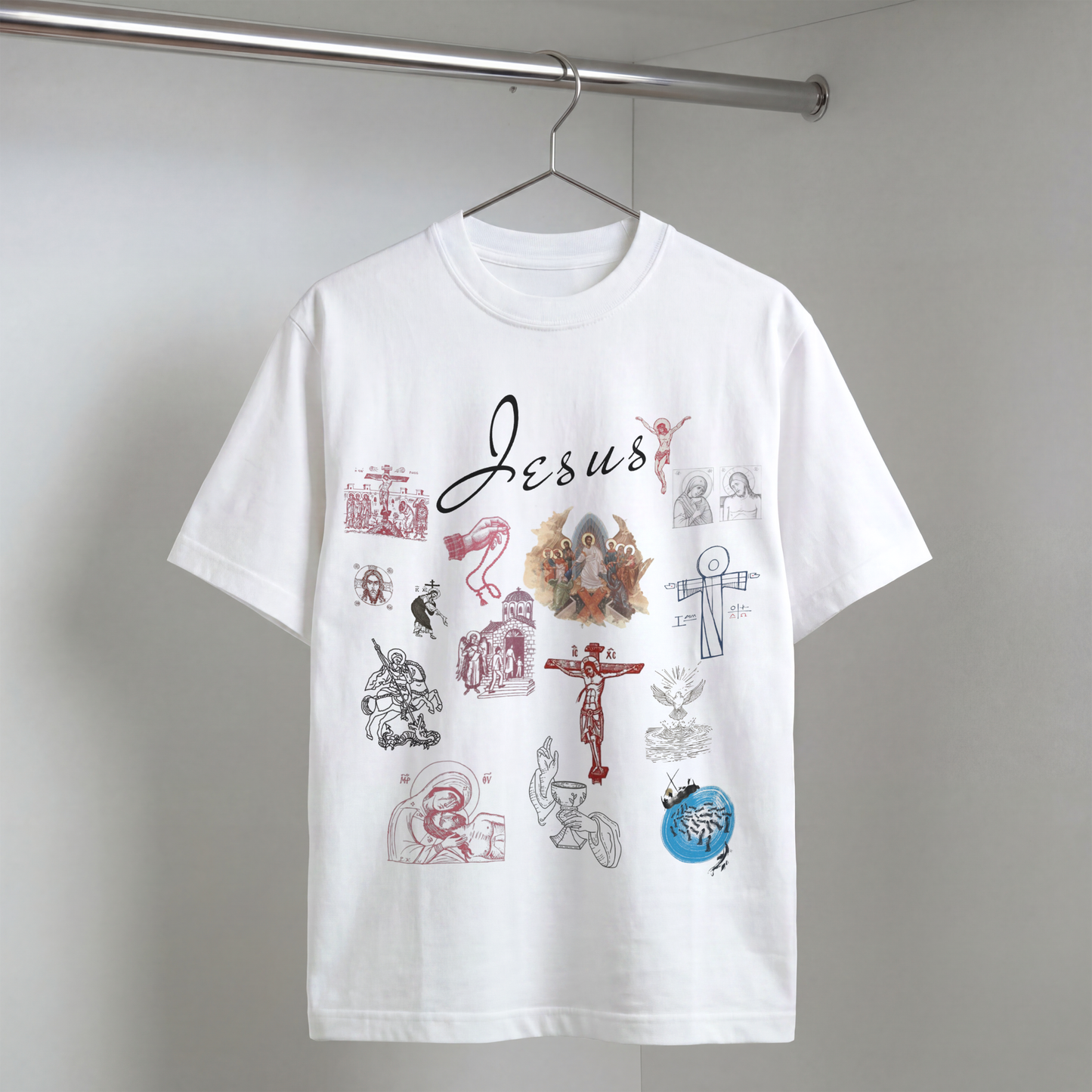 "IESUS SALVAT" OVERSIZED SHIRT