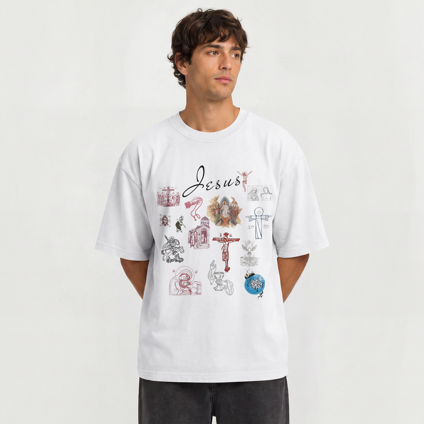"IESUS SALVAT" OVERSIZED SHIRT