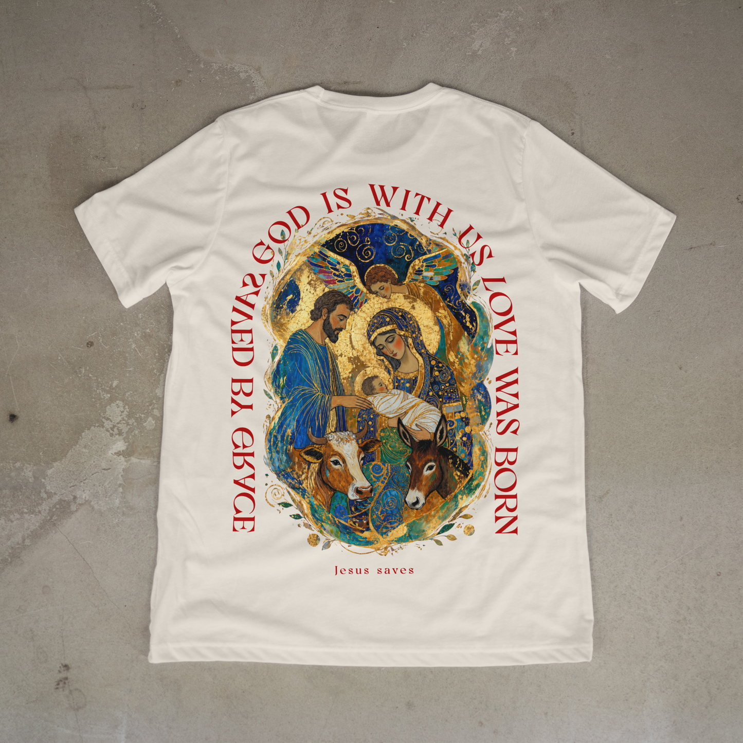 "JESUS SAVES" PREMIUM SHIRT