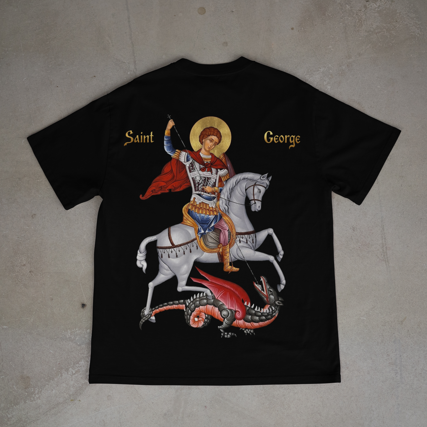 "SAINT GEORGE PATRON" OVERSIZED SHIRT