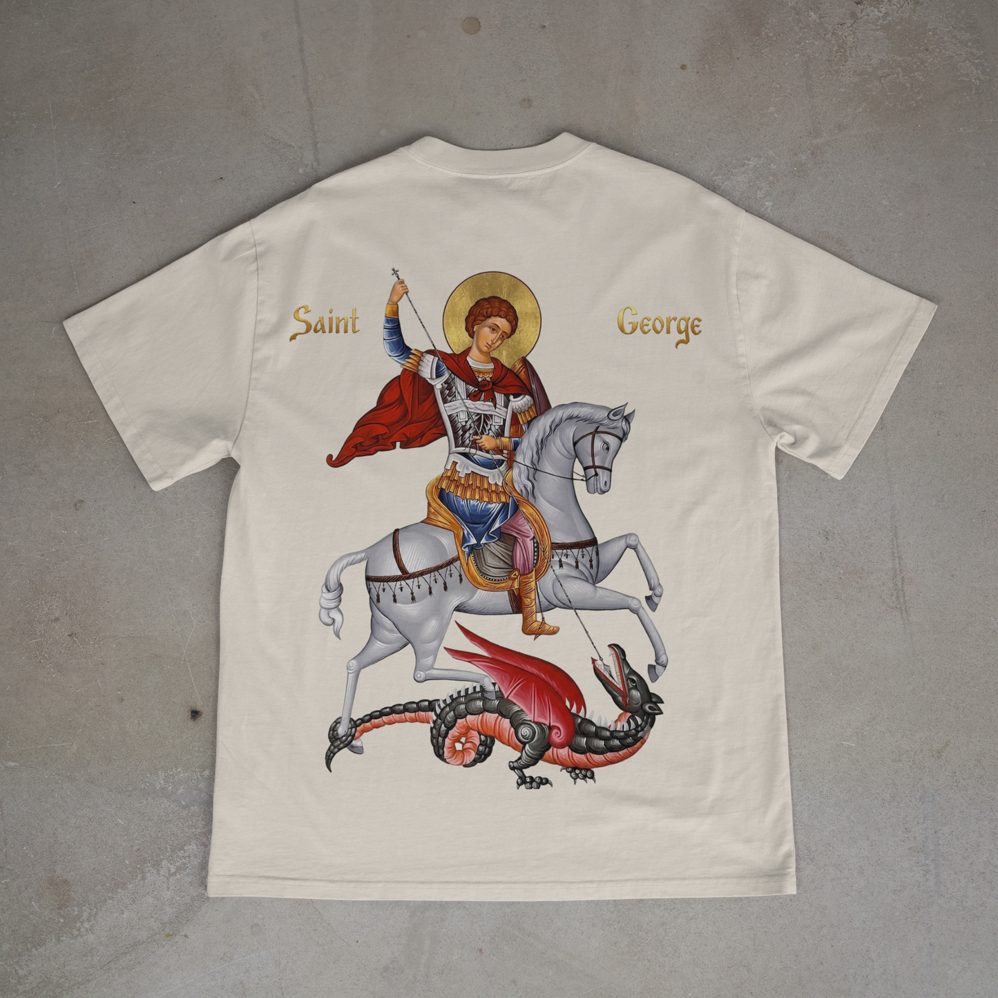 "SAINT GEORGE PATRON" OVERSIZED SHIRT