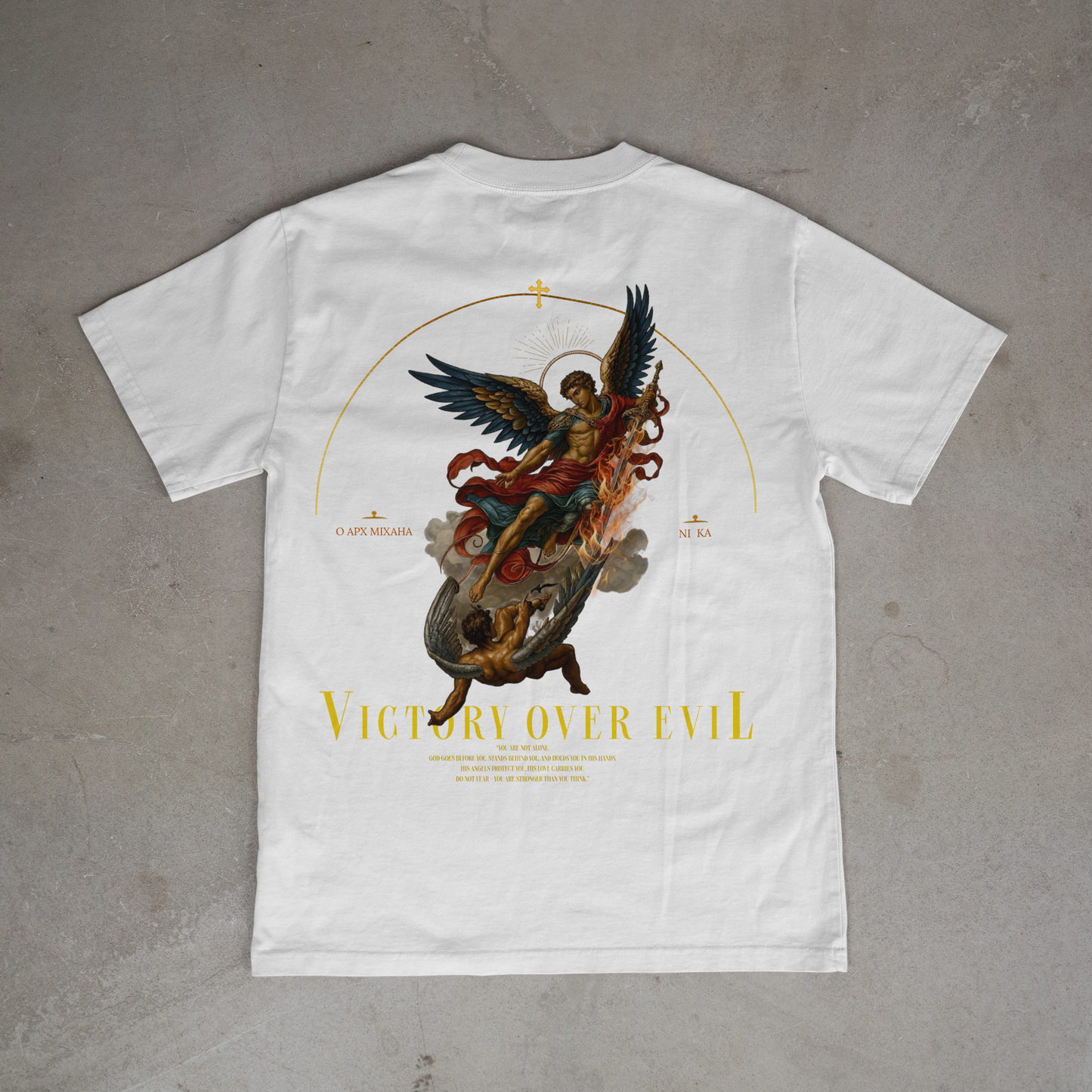 "VICTORY OVER EVIL" OVERSIZED SHIRT