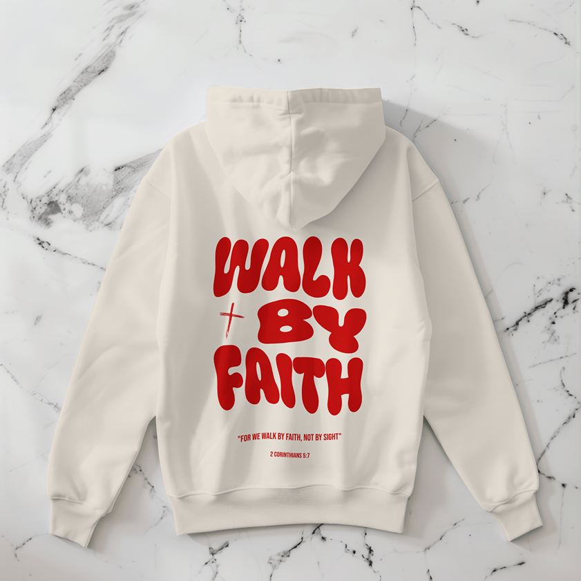 "WALK BY FAITH" OVERSIZED HOODIE