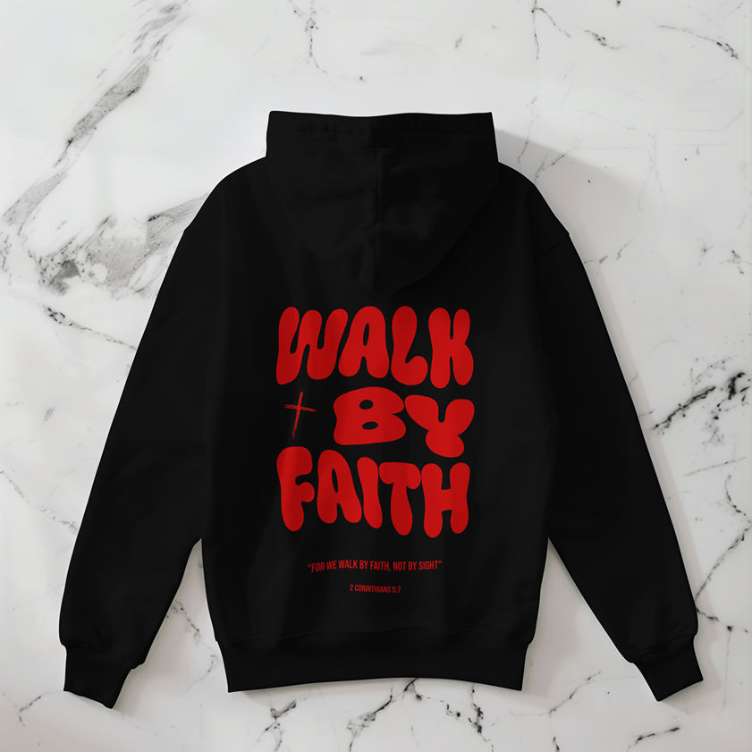 "WALK BY FAITH" OVERSIZED HOODIE