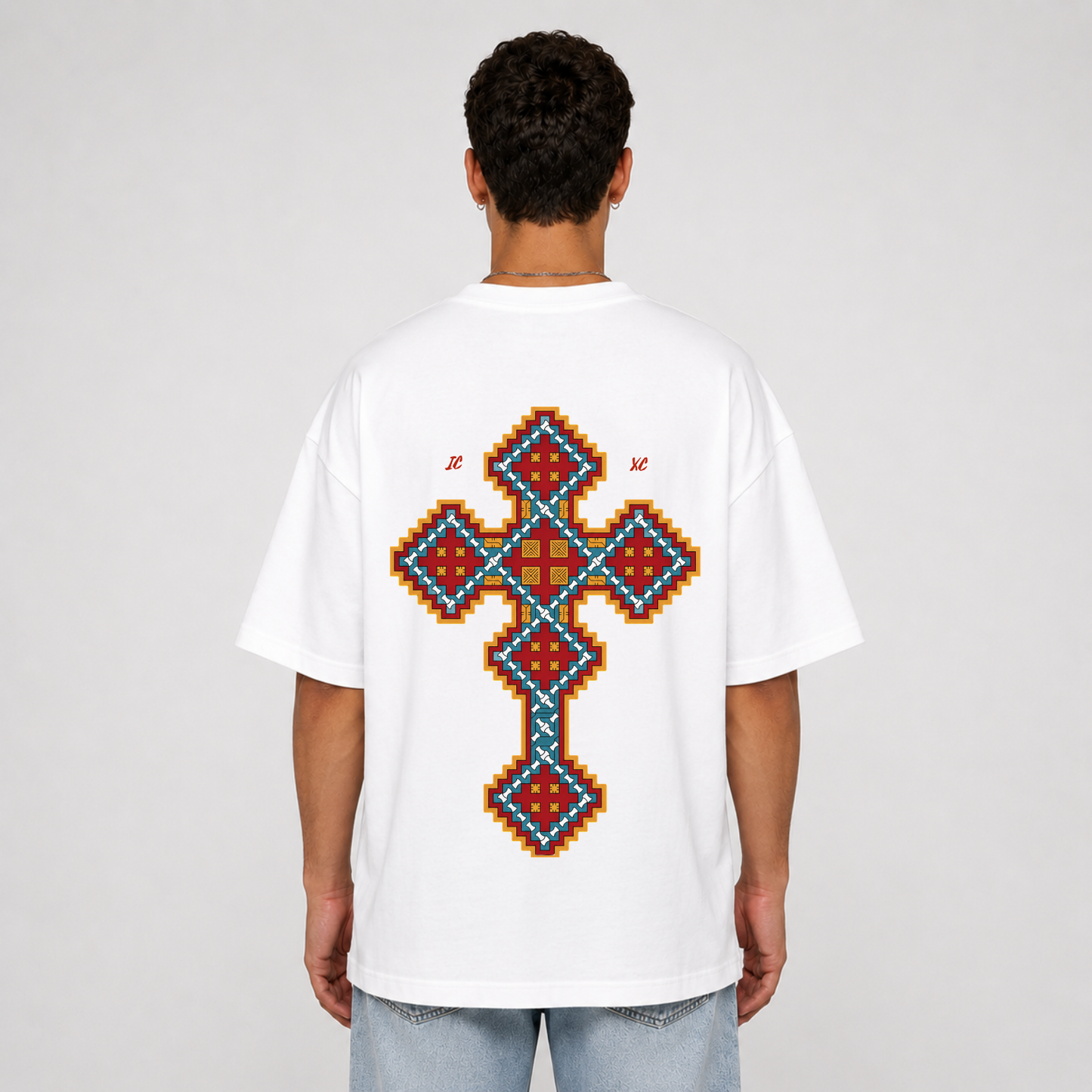 "CHRIST CROSS" OVERSIZED SHIRT